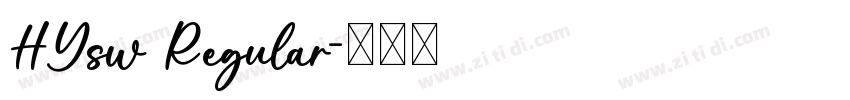 HYsw Regular字体转换